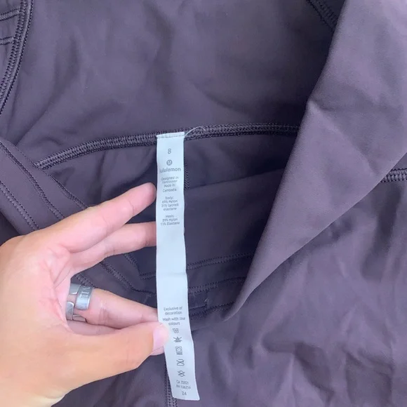 Lululemon train times crop purple vintage grape - Picture 2 of 8